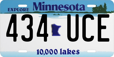 MN license plate 434UCE