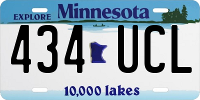 MN license plate 434UCL