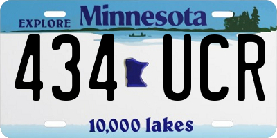 MN license plate 434UCR