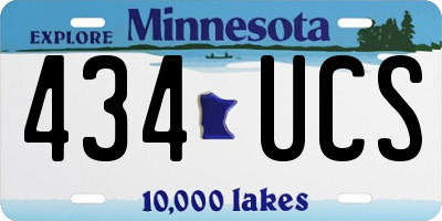 MN license plate 434UCS