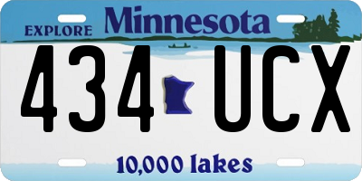 MN license plate 434UCX