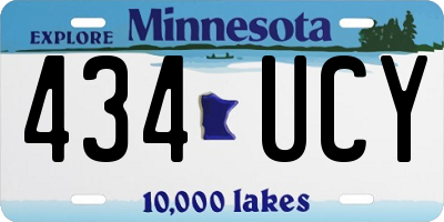 MN license plate 434UCY