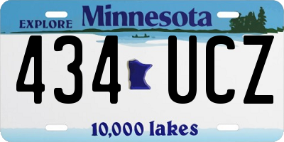 MN license plate 434UCZ