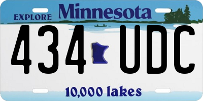 MN license plate 434UDC