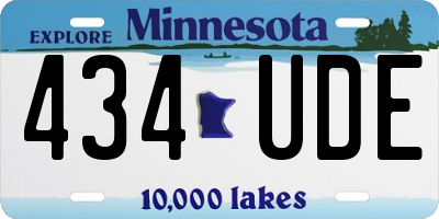 MN license plate 434UDE