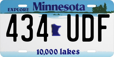 MN license plate 434UDF