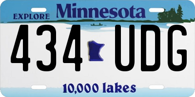 MN license plate 434UDG