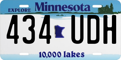 MN license plate 434UDH
