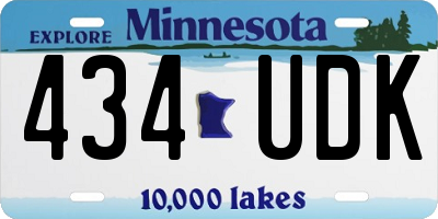 MN license plate 434UDK