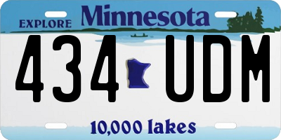MN license plate 434UDM