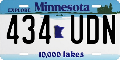 MN license plate 434UDN