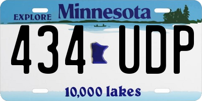 MN license plate 434UDP