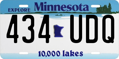 MN license plate 434UDQ