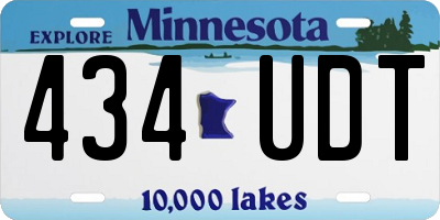 MN license plate 434UDT