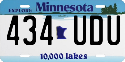 MN license plate 434UDU