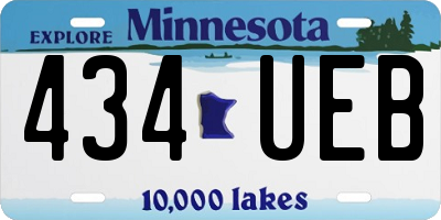 MN license plate 434UEB