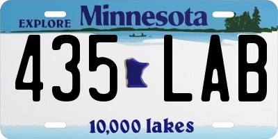 MN license plate 435LAB