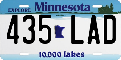 MN license plate 435LAD