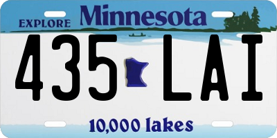 MN license plate 435LAI