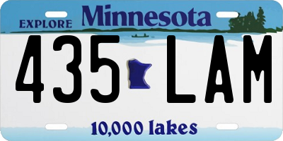 MN license plate 435LAM