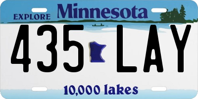 MN license plate 435LAY