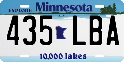 MN license plate 435LBA