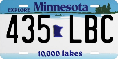 MN license plate 435LBC
