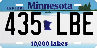 MN license plate 435LBE