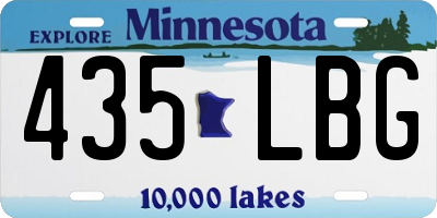 MN license plate 435LBG
