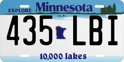 MN license plate 435LBI