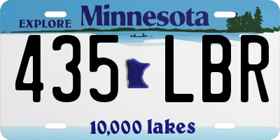 MN license plate 435LBR