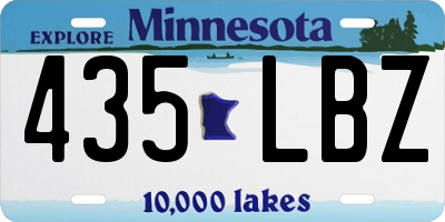MN license plate 435LBZ