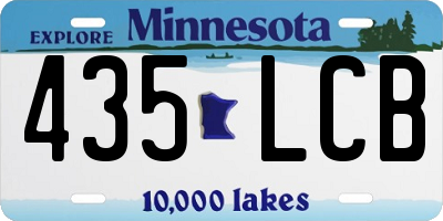 MN license plate 435LCB