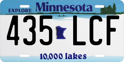 MN license plate 435LCF