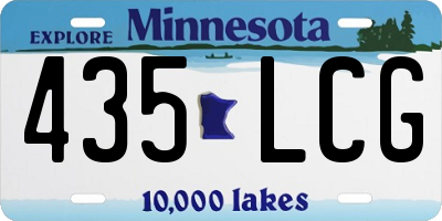 MN license plate 435LCG