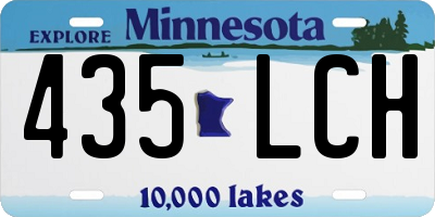 MN license plate 435LCH