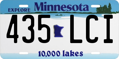 MN license plate 435LCI