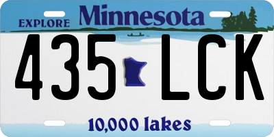 MN license plate 435LCK