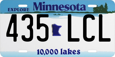 MN license plate 435LCL