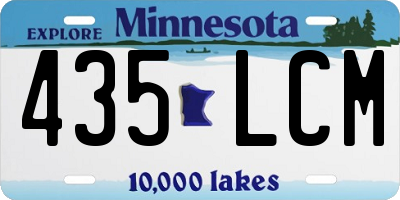 MN license plate 435LCM
