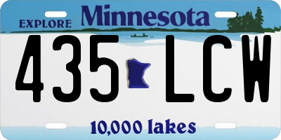 MN license plate 435LCW