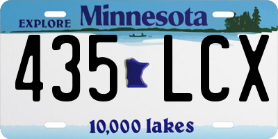 MN license plate 435LCX