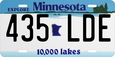MN license plate 435LDE
