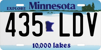 MN license plate 435LDV