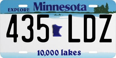 MN license plate 435LDZ