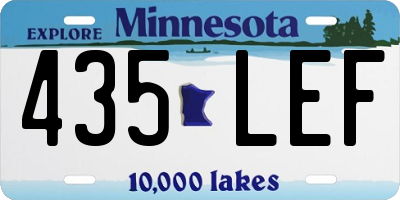 MN license plate 435LEF