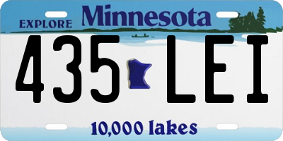 MN license plate 435LEI
