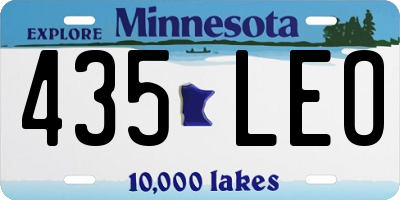 MN license plate 435LEO