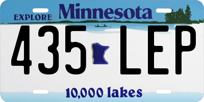 MN license plate 435LEP