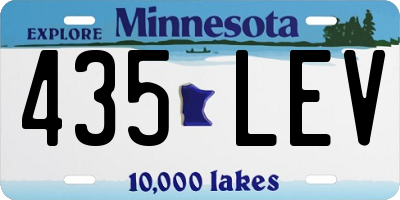 MN license plate 435LEV